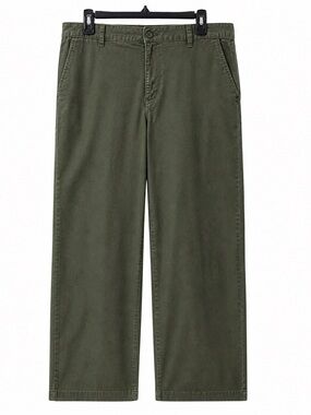 a.n.a Olive Green Women’s Straight-Leg Chinos crops